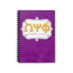 Omega Psi Phi Spiral Notebook - Ruled Line