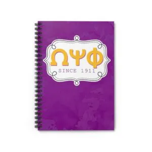 Omega Psi Phi Spiral Notebook - Ruled Line