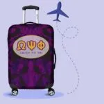Omega Psi Phi Luggage Cover Logo - Unique Greek Store