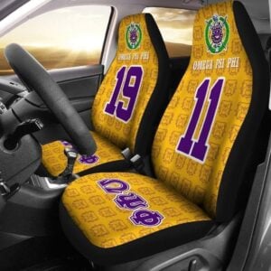 Omega Psi Phi Founding Year and Initials Carseat Covers - Unique Greek Store
