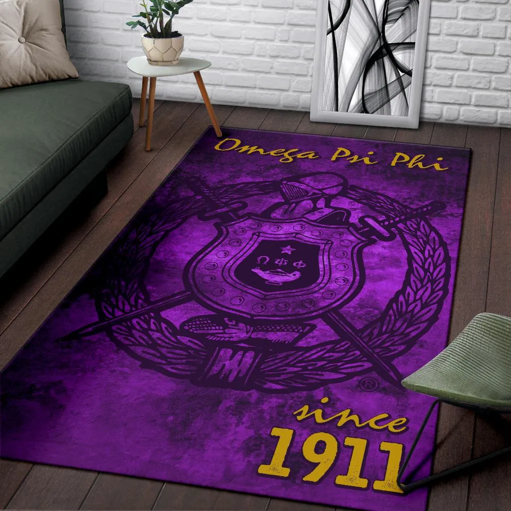 Omega Psi Phi Founding Year Area Rug