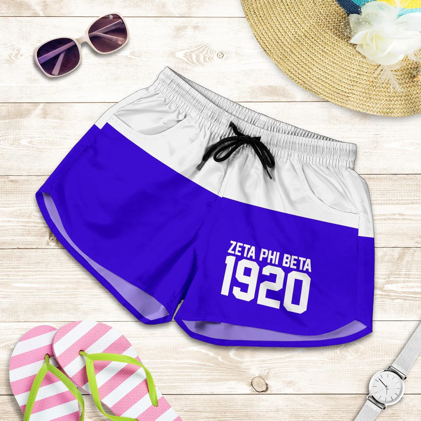 Zeta Phi Beta 1920 Beach Shorts - Image 3
