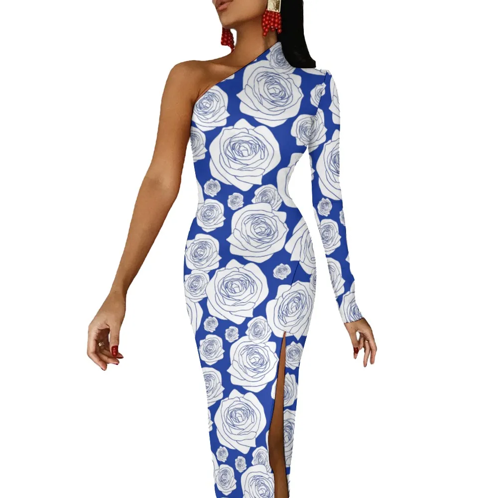 Zeta Phi Beta Half Sleeve Slit Dress - Image 3