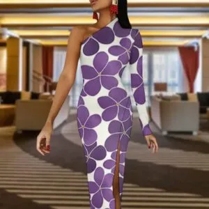 Delta Sigma Theta Half Sleeve Slit Dress