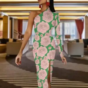 Alpha Kappa Alpha Half Sleeve Slit Dress