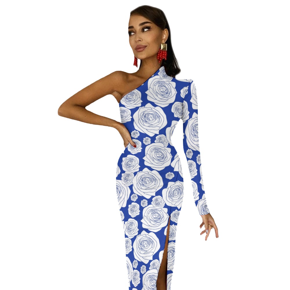 Zeta Phi Beta Half Sleeve Slit Dress - Image 5