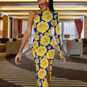 Sigma Gamma Rho Half Sleeve Slit Dress