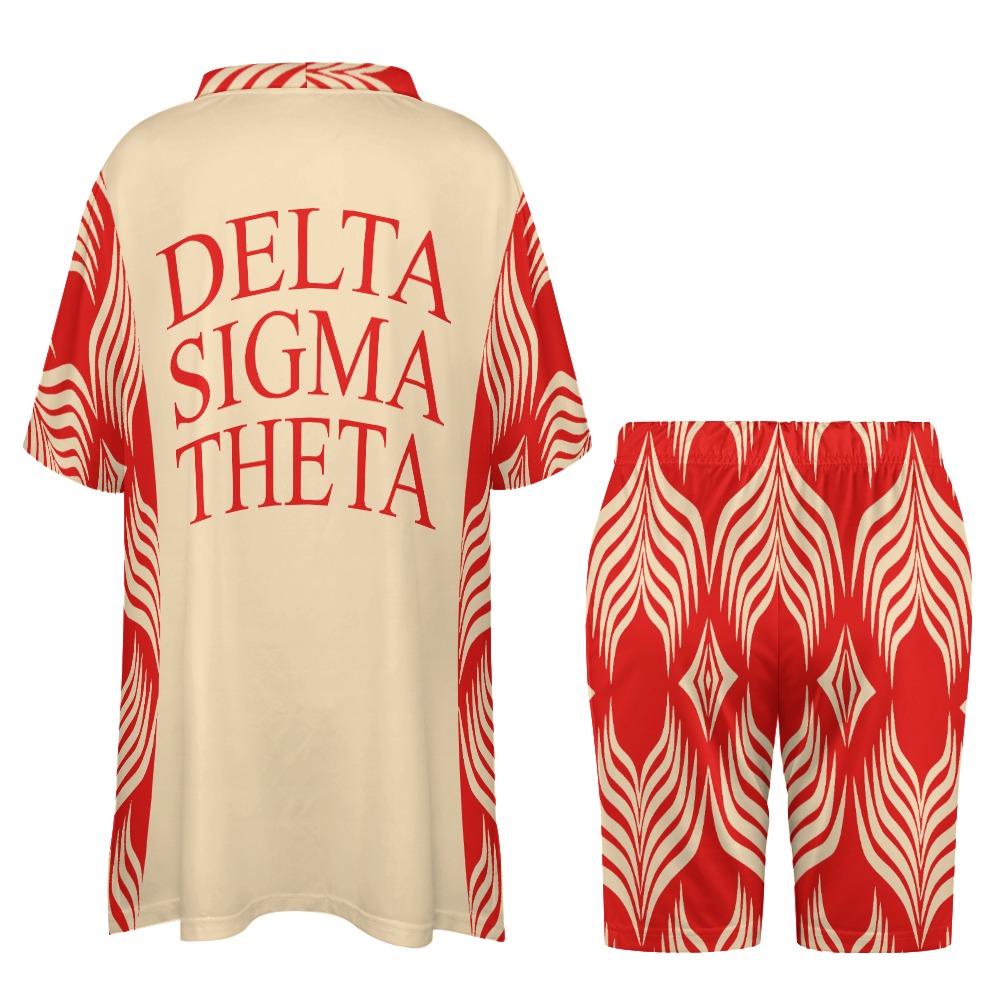 Delta Sigma Theta Bat Sleeve Two Piece Set - Image 2