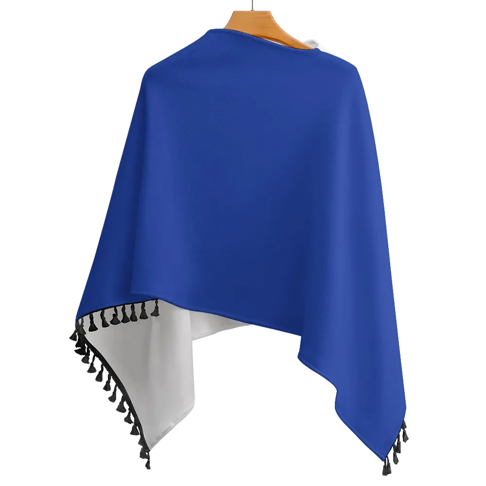 Zeta Phi Beta Knitted Cape With Fringed Edge - Image 3