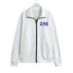 Zeta Phi Beta All-Over Print Unisex Stand-up Collar Knitted Fleece Outwear