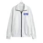 Zeta Phi Beta All-Over Print Unisex Stand-up Collar Knitted Fleece Outwear