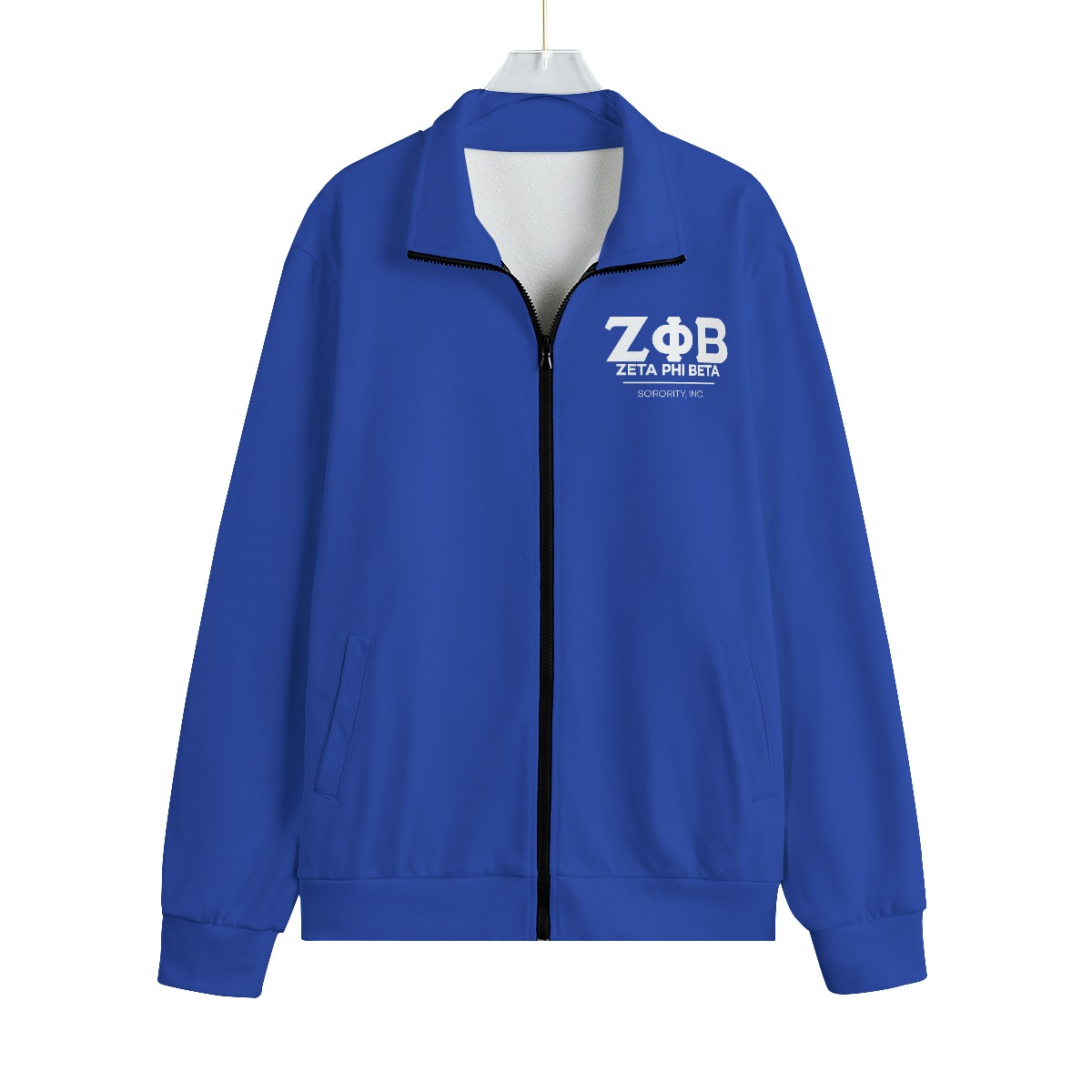 Zeta Phi Beta All-Over Print Unisex Stand-up Collar Knitted Fleece Outwear