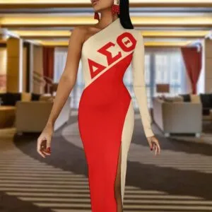 Delta Sigma Theta Half Sleeve Slit Dress