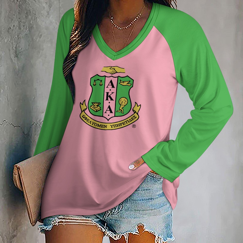 Alpha Kappa Alpha Long Sleeve Loose Tee - Image 5