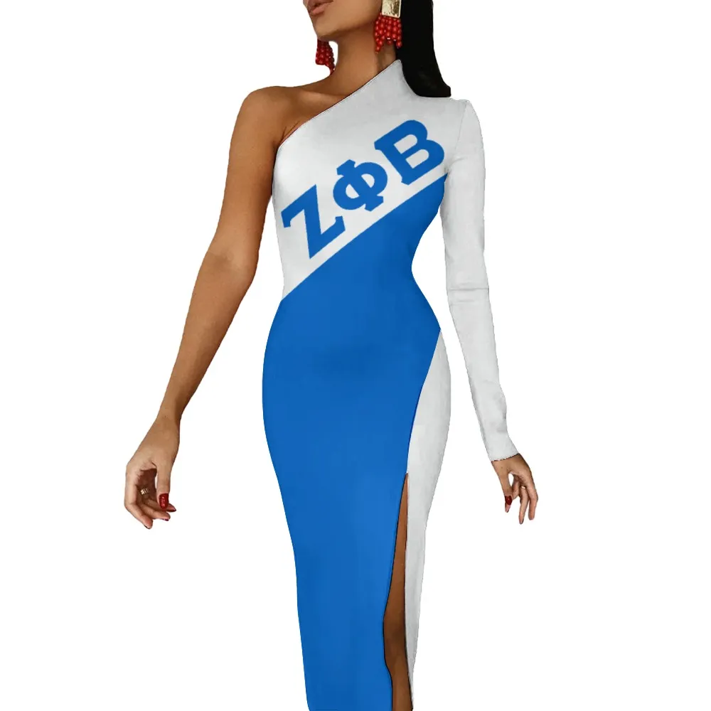 Zeta Phi Beta Half Sleeve Slit Dress - Image 3