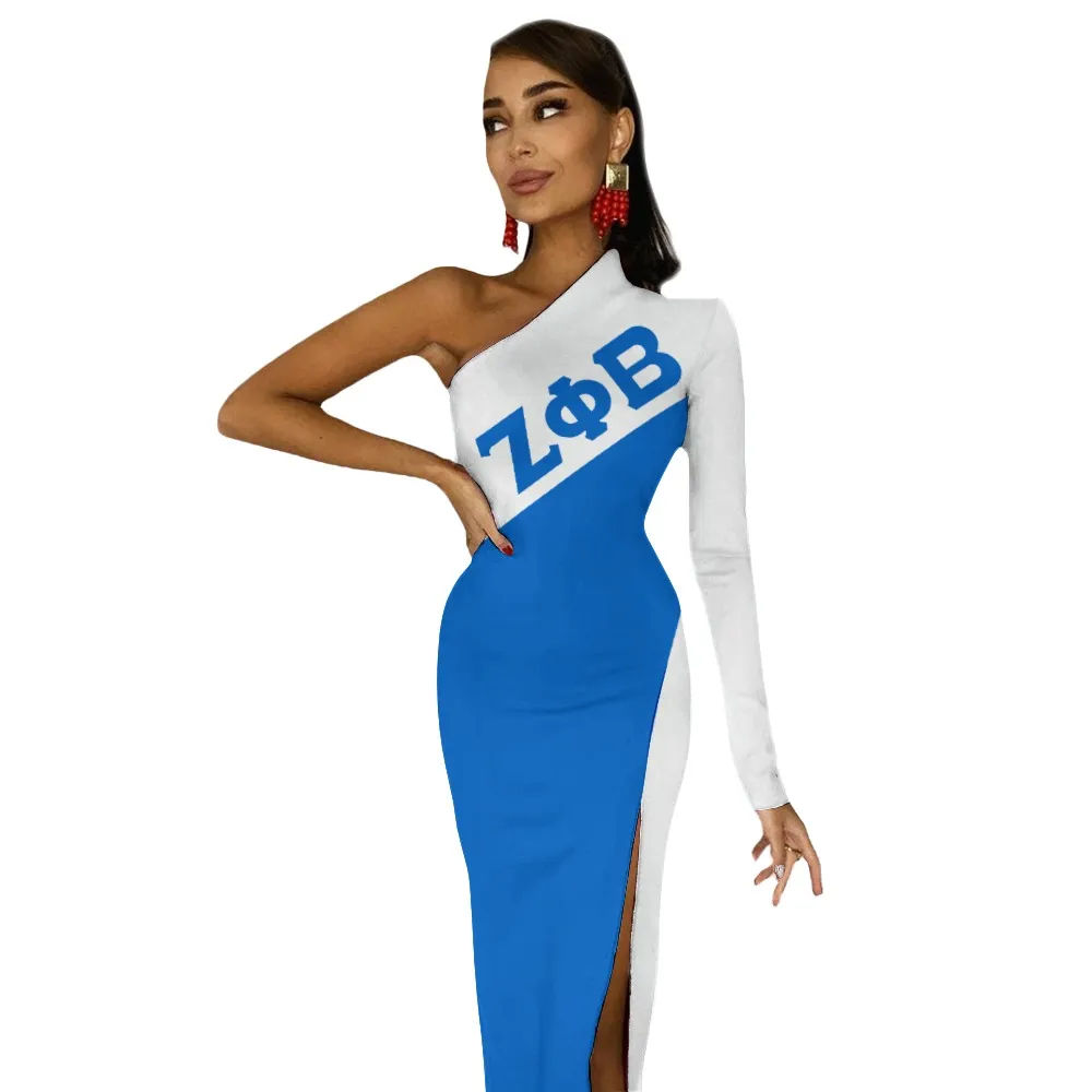 Zeta Phi Beta Half Sleeve Slit Dress - Image 5