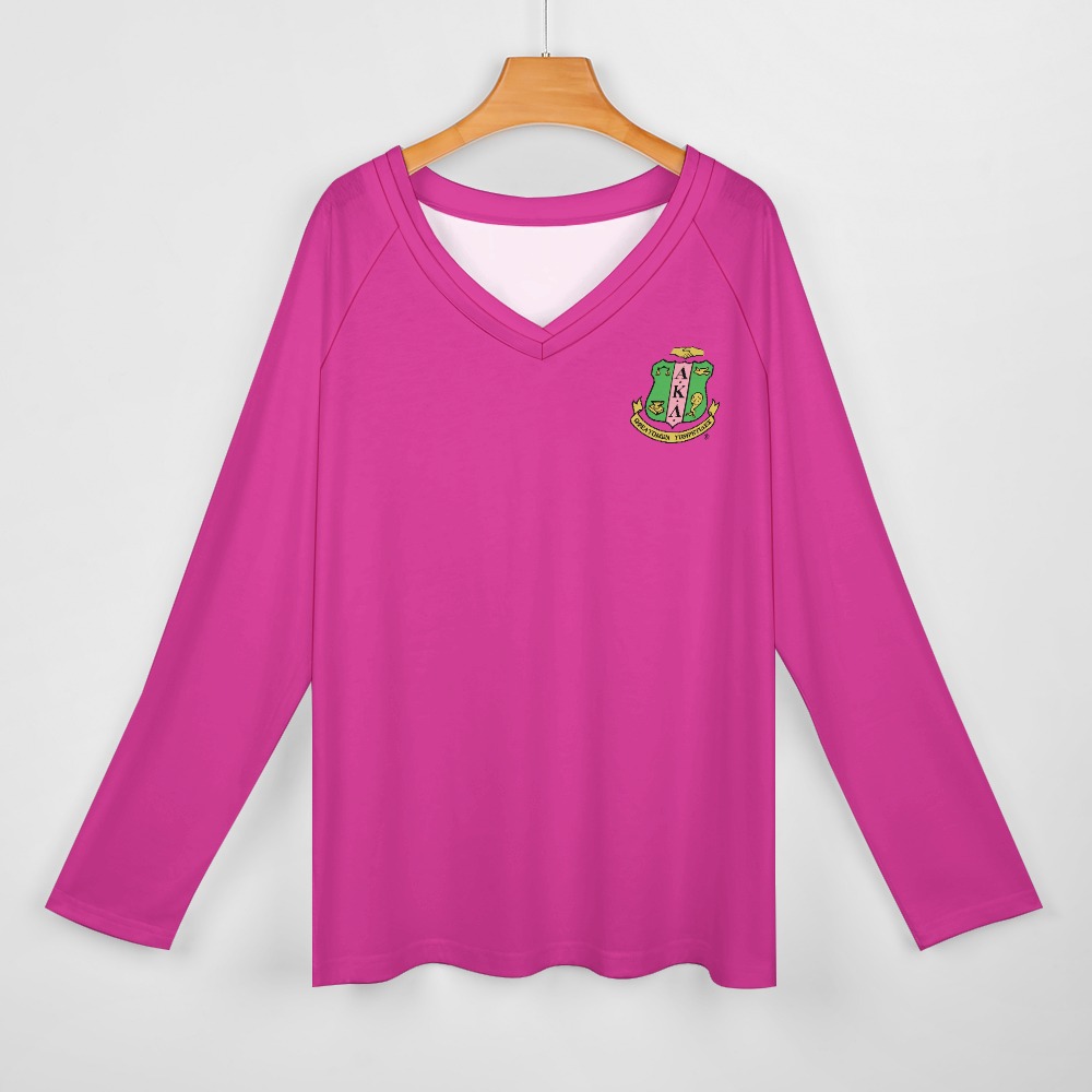 Alpha Kappa Alpha LS Performance V-Neck T-Shirt - Image 3