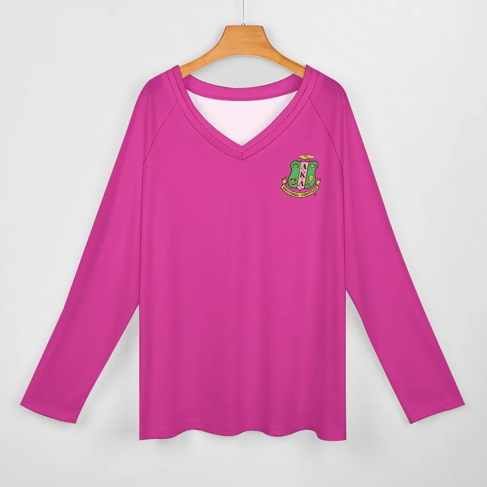 Alpha Kappa Alpha LS Performance V-Neck T-Shirt - Image 3