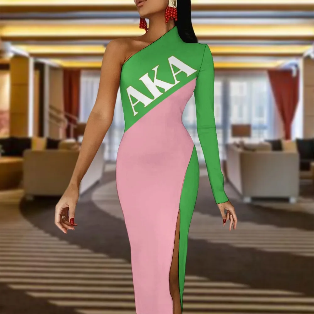 Alpha Kappa Alpha Half Sleeve Slit Dress