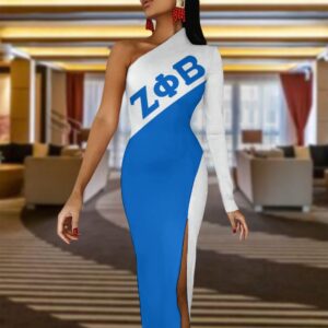 Zeta Phi Beta Half Sleeve Slit Dress