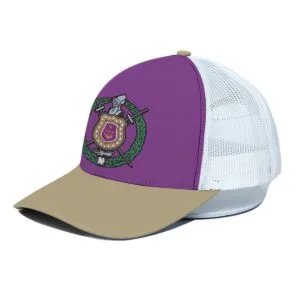 Omega Psi Phi Unisex Peaked Cap With White Half-mesh