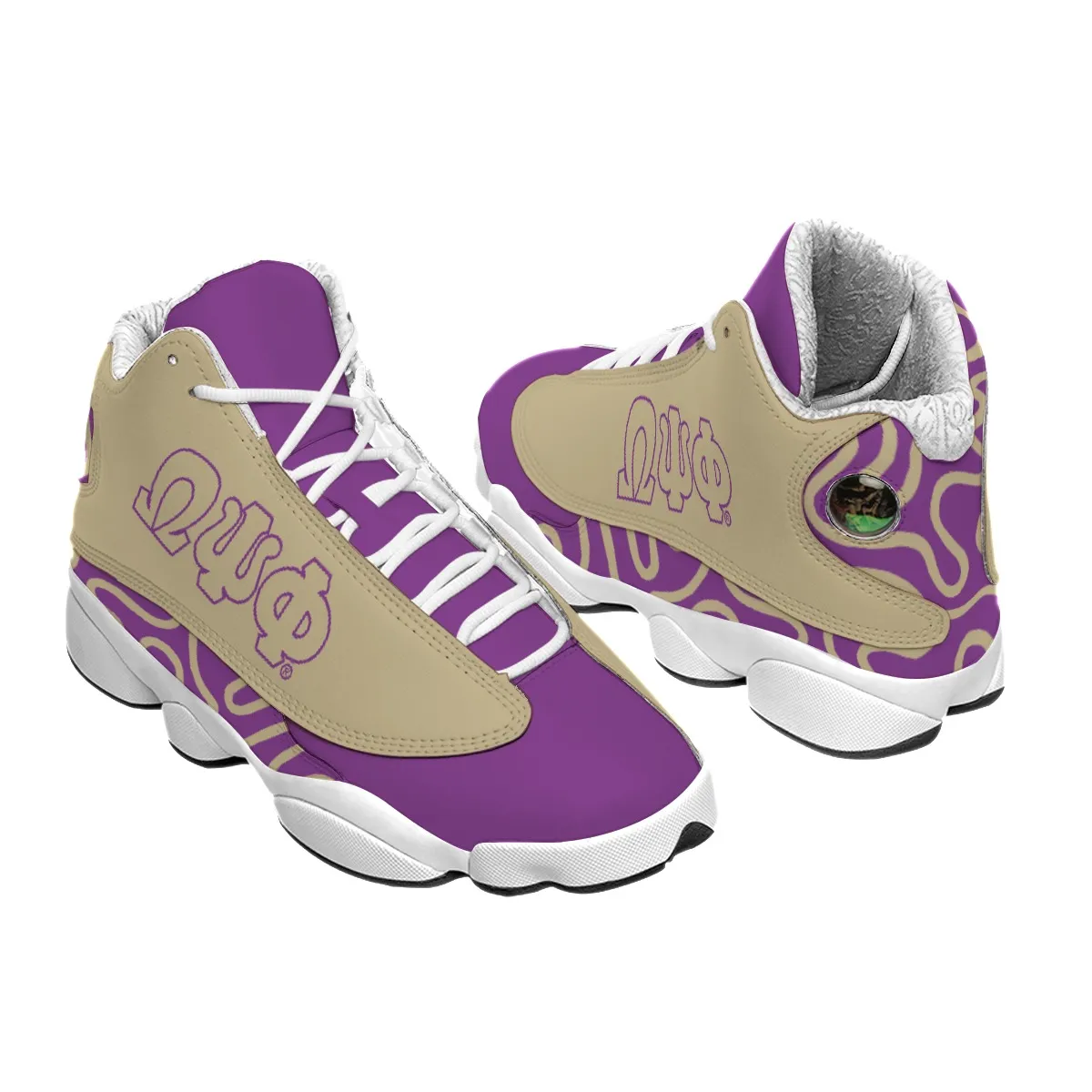 Omega Psi Phi Men's Curved Basketball Shoes With Thick Soles - Image 2