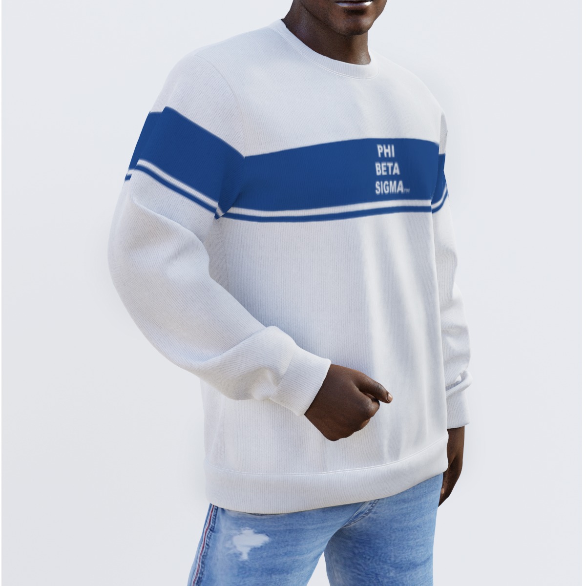 Phi Beta Sigma All-Over Print Men's Sweater - Image 2