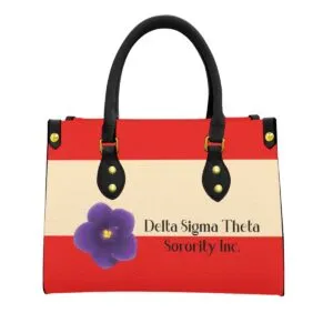 Delta Sigma Theta Tote Bag With Black Handle