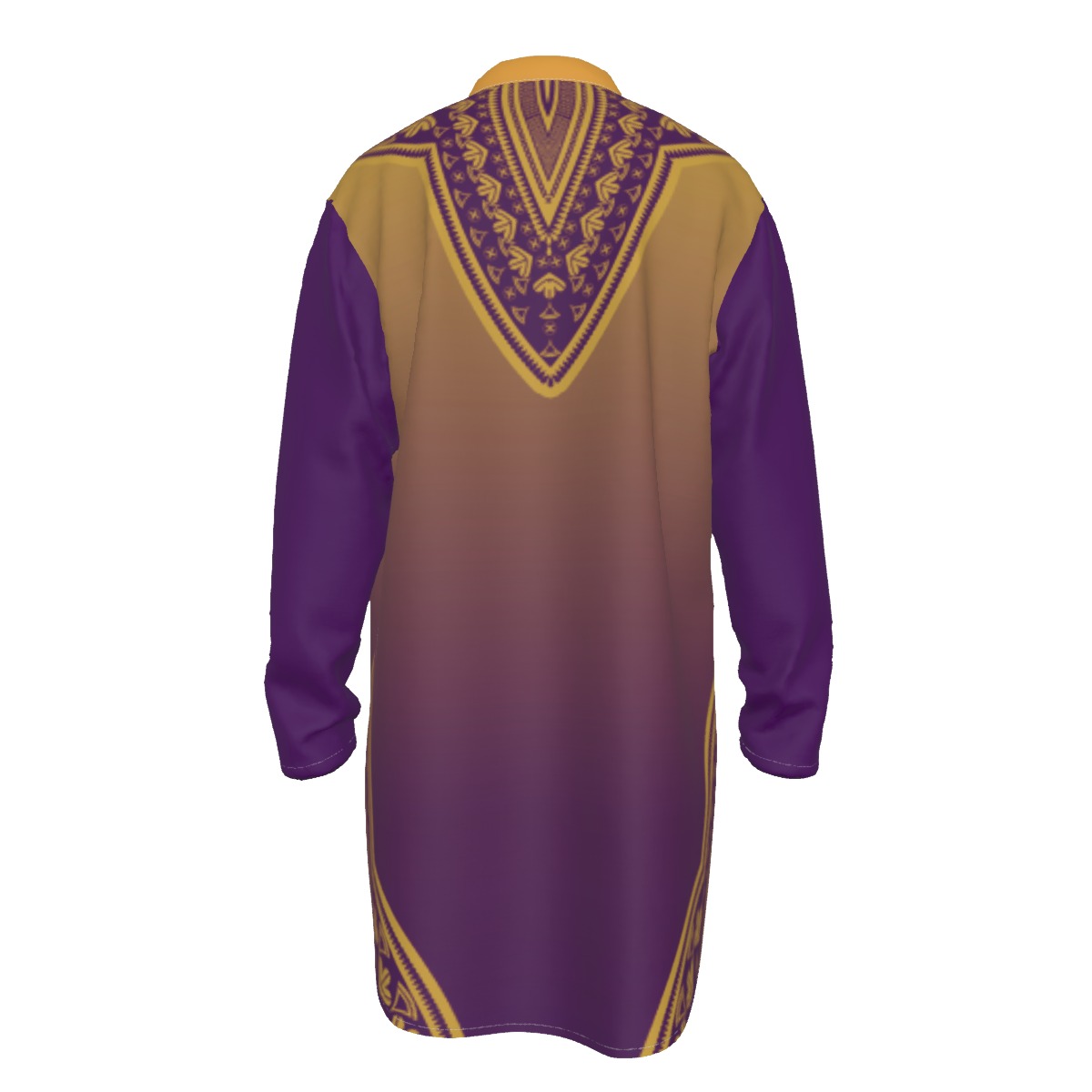 Omega Psi Phi All-Over Print Men's Stand-up Collar Long Shirt - Image 2