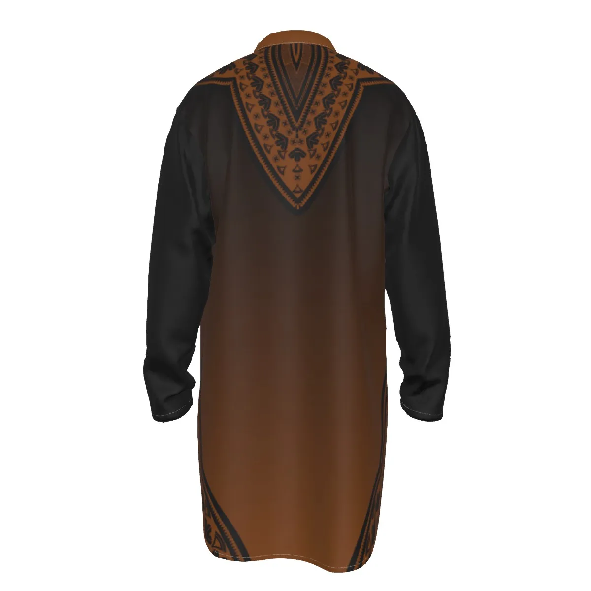 Alpha Phi Alpha All-Over Print Men's Stand-up Collar Long Shirt - Image 2