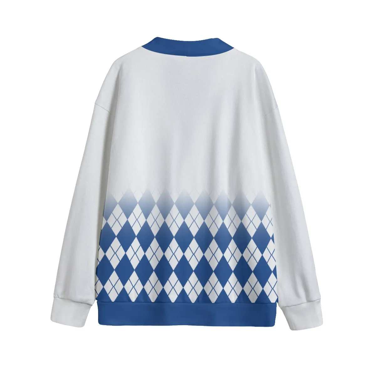 Phi Beta Sigma All-Over Print Unisex V-neck Knitted Fleece Cardigan With Button Closure - Image 2