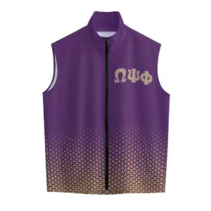 Omega Psi Phi All-Over Print Men's Stand-up Collar Vest
