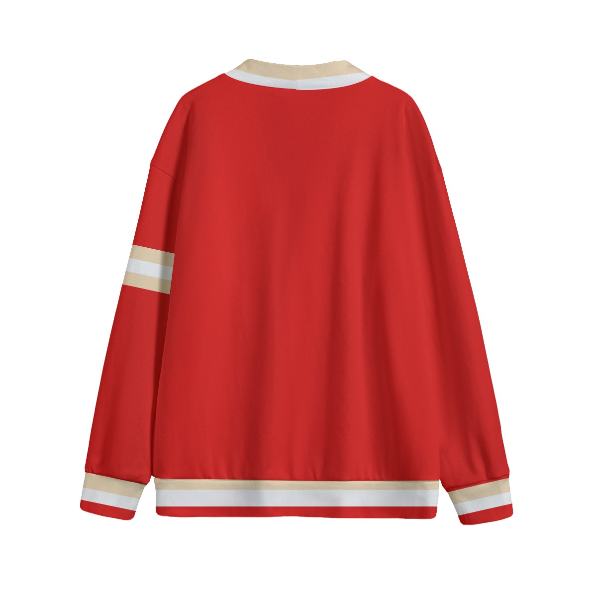 Delta Sigma Theta V-neck Knitted Fleece Cardigan With Button Closure - Image 2