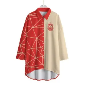 Delta Sigma Theta Chiffon Shirt With Elbow Sleeve