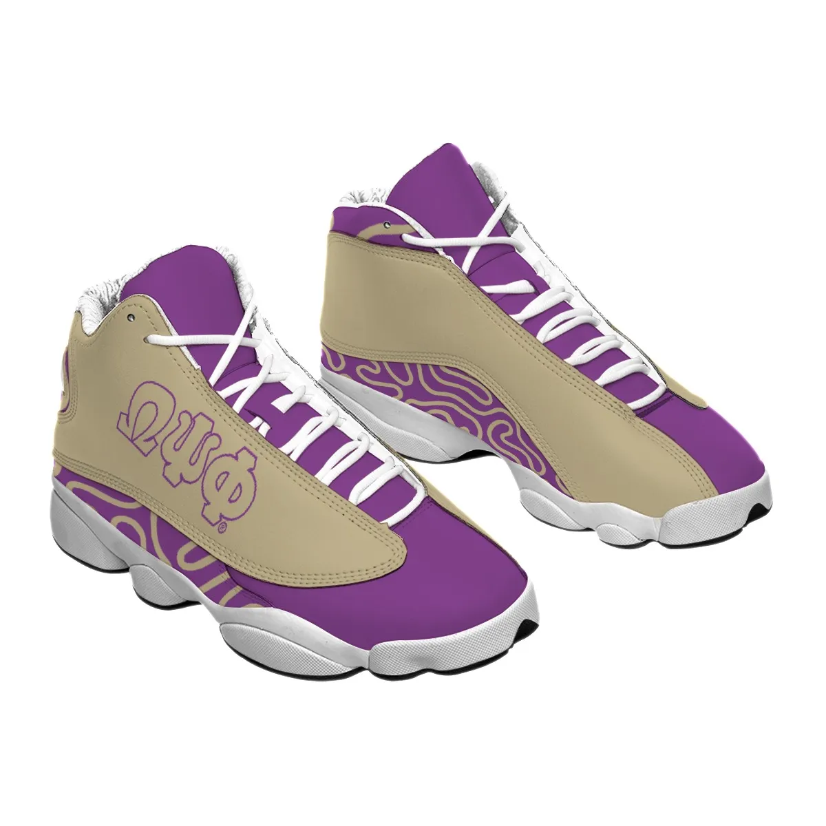 Omega Psi Phi Men's Curved Basketball Shoes With Thick Soles