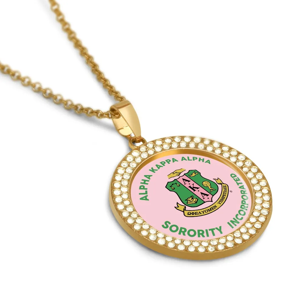 Alpha Kappa Alpha Diamond Necklace - Image 4