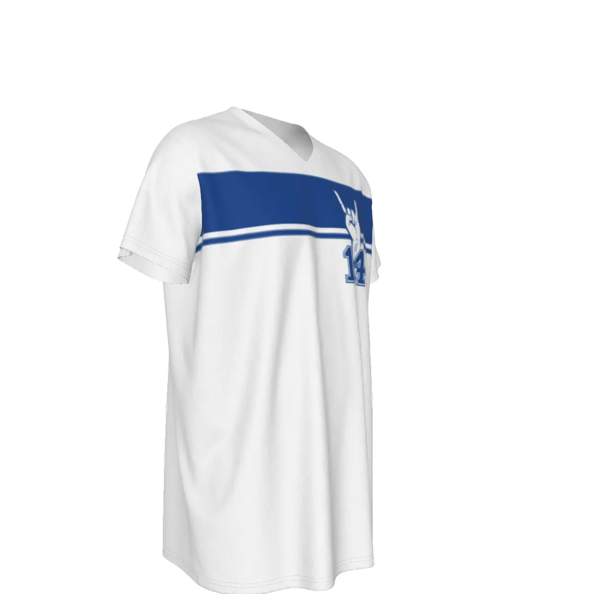 Phi Beta Sigma All-Over Print Men's V-neck Short Sleeve T-shirt - Image 3