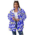 Sigma Gamma Rho Borg Fleece Stand-up Collar Coat With Zipper Closure(Plus Size)