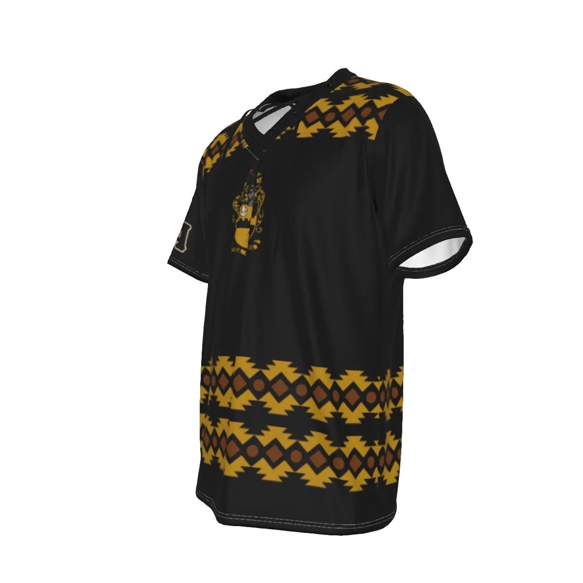 Alpha Phi Alpha All-Over Print Men's Short Sleeve T-shirt with Neckline Tie - Image 4