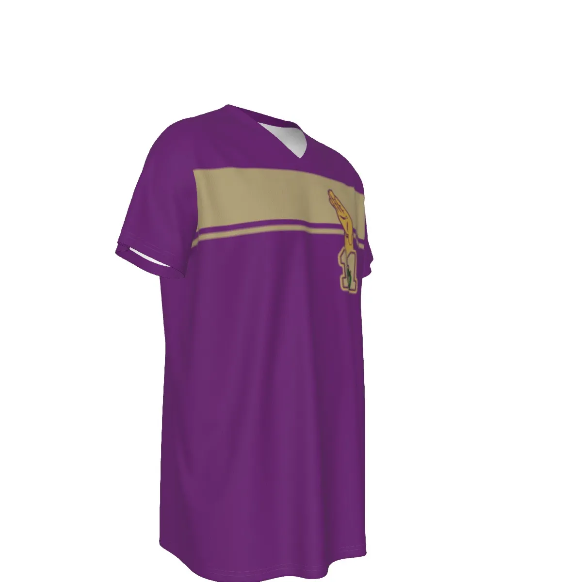 Omega Psi Phi All-Over Print Men's V-neck Short Sleeve T-shirt - Image 3