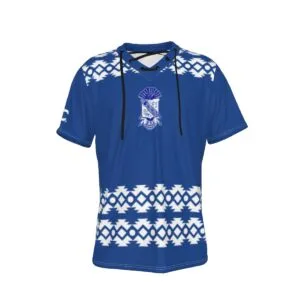 Phi Beta Sigma All-Over Print Men's Short Sleeve T-shirt with Neckline Tie