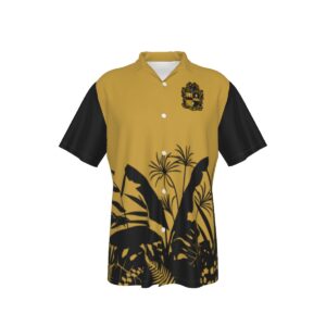Alpha Phi Alpha All-Over Print Men's Hawaiian Shirt With Button Closure