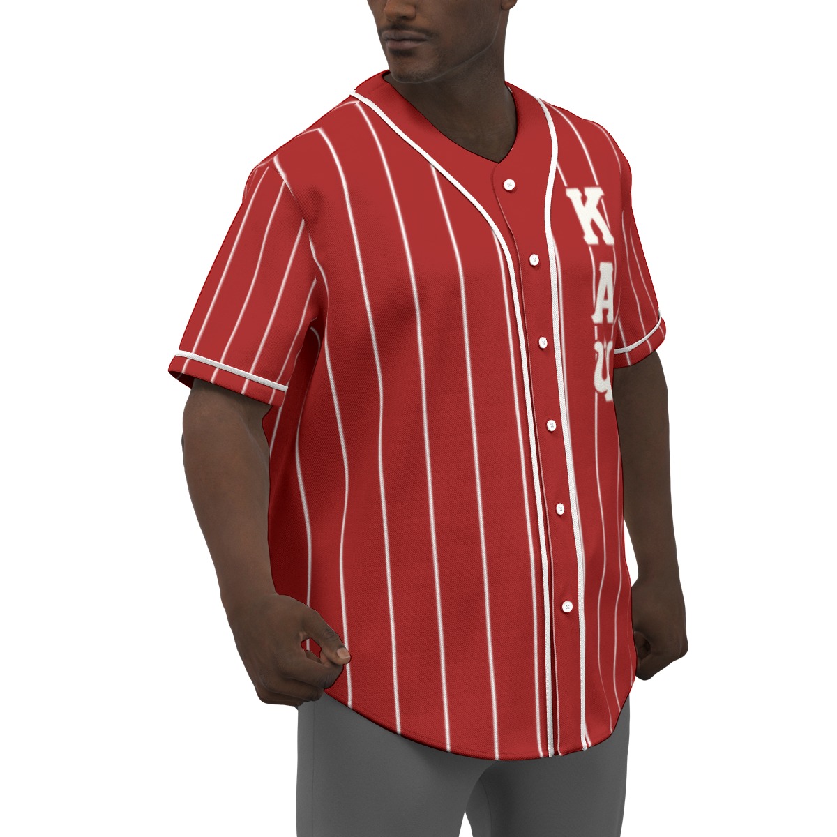 Kappa Alpha Psi All-Over Print Men's Short Sleeve Baseball Jersey - Image 3