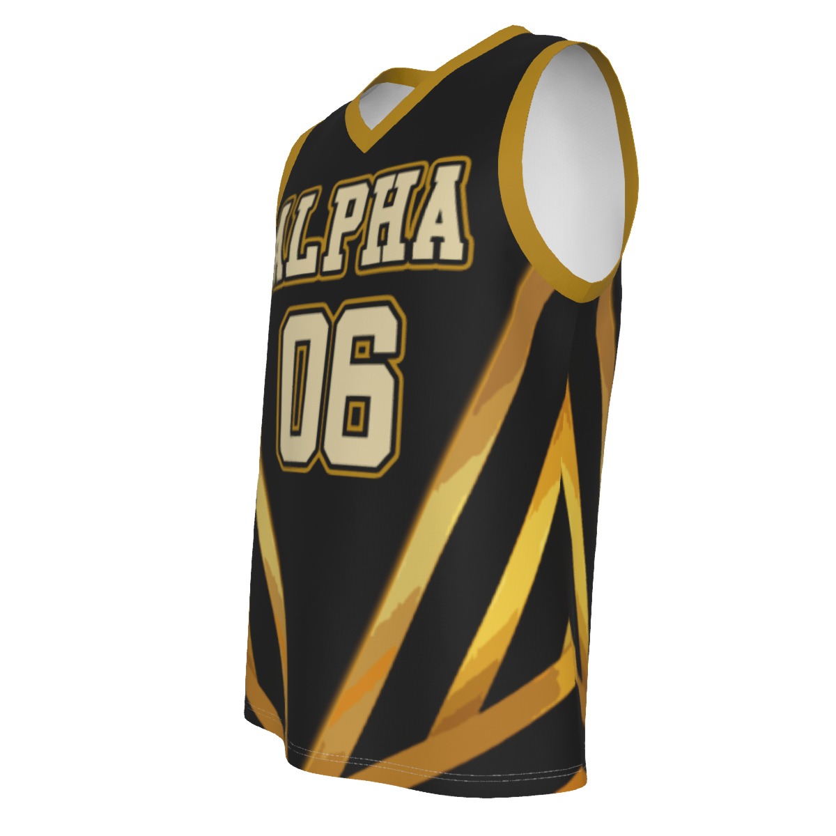 ALPHA PHI ALPHA CHROME V Neck Basketball Top - Image 4