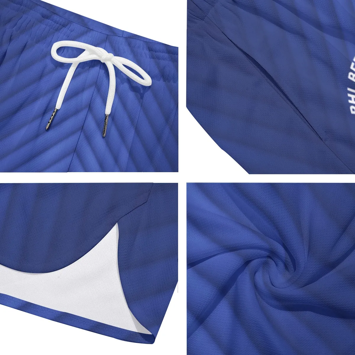 Phi Beta Sigma Men's Side Split Running Sport Shorts - Image 3