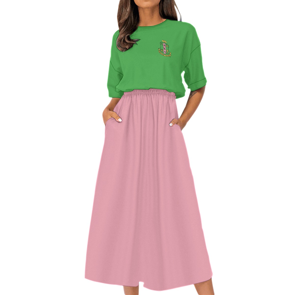Alpha Kappa Alpha Elastic Waist Dress - Image 3