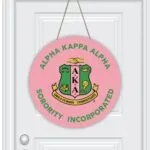 Alpha Kappa Alpha Round House Number Door Hanger