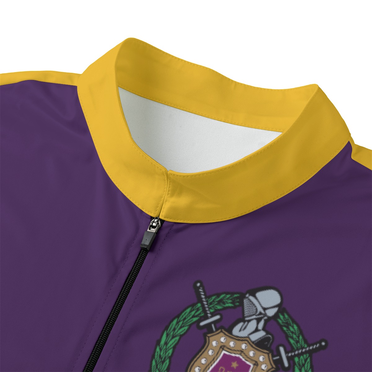 Omega Psi Phi Black Zipped Billiard Polo - Image 3