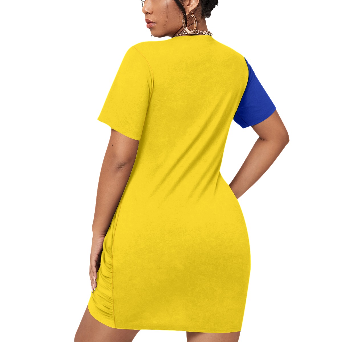 Sigma Gamma Rho Stacked Hem Dress With Short Sleeve(Plus Size) - Image 4