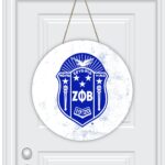 Zeta Phi Beta Round House Number Door Hanger